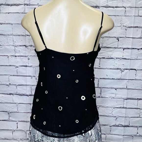 VINCE Metallic Embroidered Silk Cami size small - Picture 4 of 7